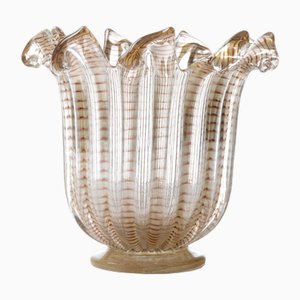 Gestreifte Murano Vase von Ercole Barovier, 1940er