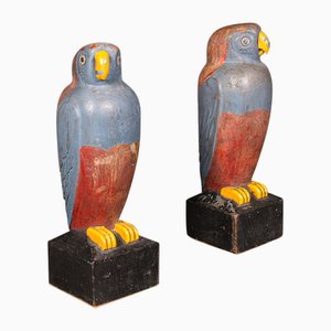 Fermalibri Art Deco Continente Parrocchetto, anni '30, set di 2