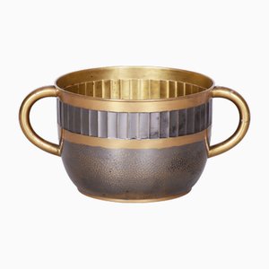 Art Deco Brass Vase, Czech, 1910s