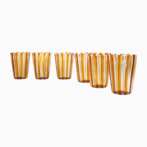 Italian Murano Glassware by Angelo Ballarin for Ribes Studio, 2004, Set of 6
