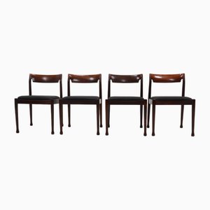 Vintage Danish Rosewood Dining Chairs, 1960s, Set of 4