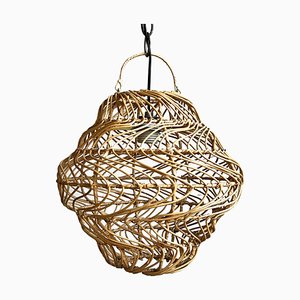 Rattan Swirl Pendant Light, 2010s