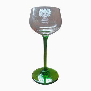 Vintage and Bohemian Two-Tone Alsatian Wine Glasses, Set of 10
