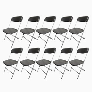 Chaises Pliantes Industrielles Vintage de Samsonite, Set de 10