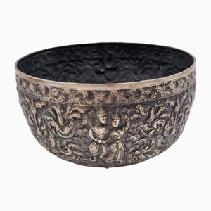 Cuenco decorativo antiguo de plata