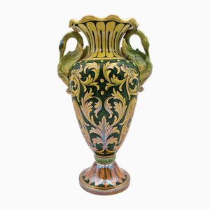 Antike Glasierte Keramikvase, 1890er