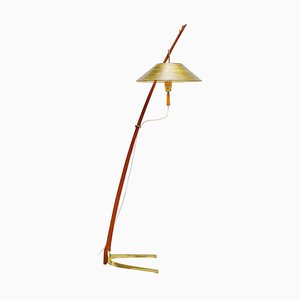 Dornstab Floor Lamp attributed to J. T. Kalmar for Kalmar, Austria, 1950s