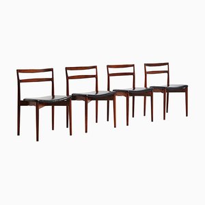 Sedie da pranzo modello 61 attribuite a Harry Østergaard per Randers Mobelfabrik, 1961, set di 4