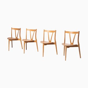 PP51/3 V Chair PpPMobler attributed to Hans J. Wegner for PP Møbler, Denmark, 1988, Set of 4