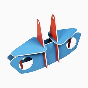 Juego de mecedoras y sillas para niños, Italia, años 60