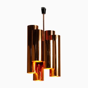 Lampadario in rame di Fog & Mørup, Danimarca, anni '60