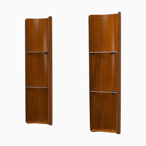 Vitrinas vintage de pared de Carlo Ratti, 1950. Juego de 2