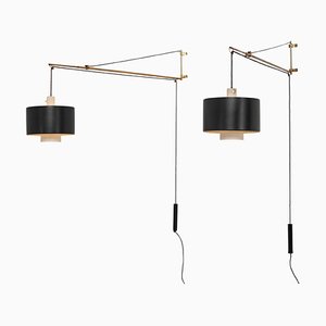 Lampade da parete nr. 2061 di Gaetano Sciolari per Stilnovo, Italia, 1954, set di 2