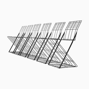 Sedie Zig Zag Wire di Gerrit Thomas Rietveld, anni '70, set di 6