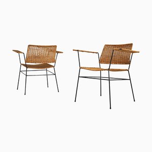 Set of German Cane Armchairs by Herta Maria Witzemann, 1954
