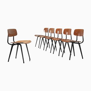 Chaises Revolt en Teck par Friso Kramer pour Ahrend De Cirkel, Pays-Bas, 1960s, Set de 6