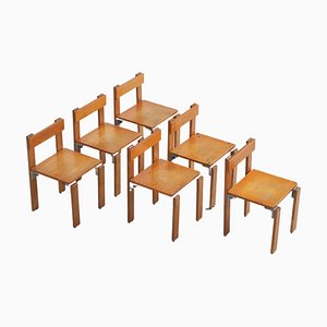 French Chairs by George Candilis for Sentou, 1968, Set of 6