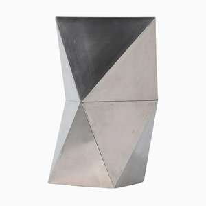 Geometric Stainless Steel Sculpture by Rudolf Wolf, 1981