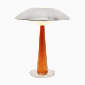 Lámpara de mesa de cuero modelo 8041 de Stilnovo, Italia, años 60