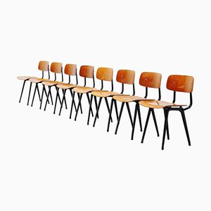 Revolt Chairs attributed to Friso Kramer for Ahrend De Cirkel, 1963, Set of 8