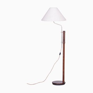 Mid-Century Stehlampe aus Buche & Chrom, 1960er