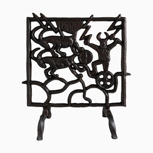 Mid-Century Scandinavian Fireplace Screen attributed to Olle Hermansson, 1960s