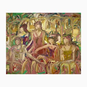 Francesca Owen, Pink Palace Dancers of the Golden City, 2024, Pintura al óleo
