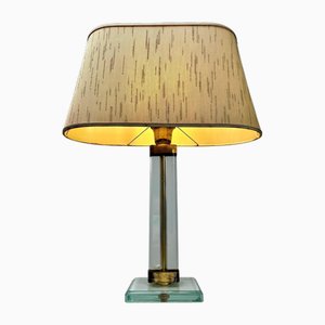 Brass & Glass Table Lamp by Pietro Chiesa for Fontana Arte, Italy, 1940s