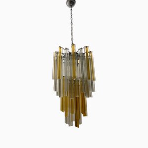 Lustre Prisme Trilobi en Verre de Murano par Paolo Venini, 1970s
