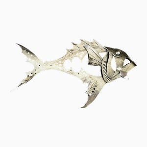 Miguel Moreno, Scultura di pesce in metallo, anni '70, acciaio
