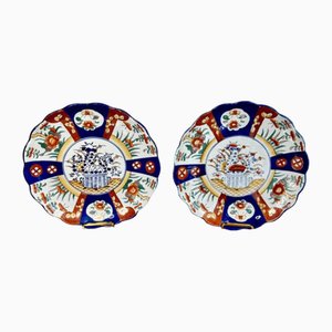 Antique Japanese Imari Plates, 1900, Set of 2