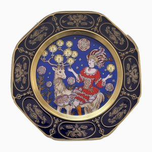 Plato navideño de porcelana de Ole Winther para Hutschenreuther, 1978