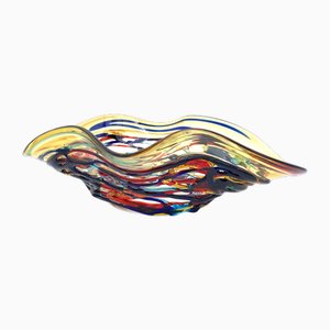 Moderner Bernsteinfarbener Tafelaufsatz aus Muranoglas von Yourmurano