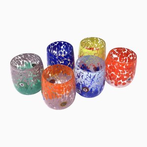 Multicolored Blown Murano Glass Glasses by Yourmurano, Set of 6