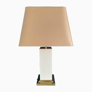 Beige and Gold Design Buffet Table Lamp in the style of Jean Claude Mahey, 1990s