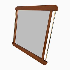 Miroir Vintage avec Cadre en Bois, Italie, 1970s