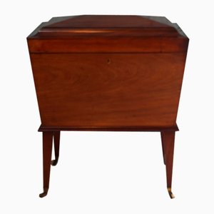 Large George Iii Mahogany Cellarette/ Wine Cooler