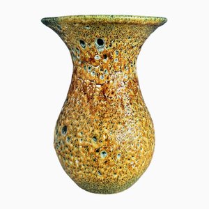 Jarrón Mid-Century de cerámica Seafoam