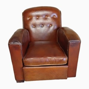 Brown Leather Club Chair