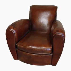 Brown Leather Club Chair