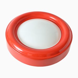 Lampada da soffitto modernista arancione, anni '60