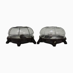 Vintage Industrial Ceiling Lamp, 1960s, Set of 2