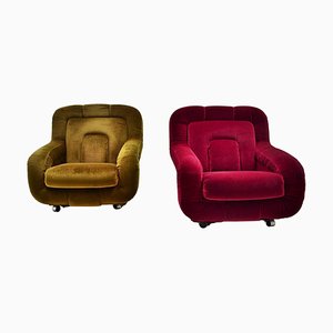 Set of Mid-Century Lounge Chairs, 1970s