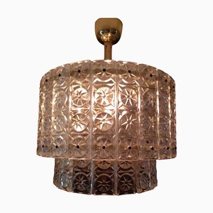 Chandelier in Glass with Brass Structure from Kinkeldey, Austria, 1960