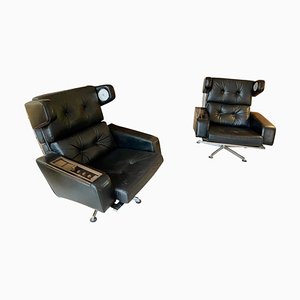 Set of Leo Movies Prototype Lounge Chairs with Audio Systems attributed to Robin & Lucienne Day for Hille, 1967