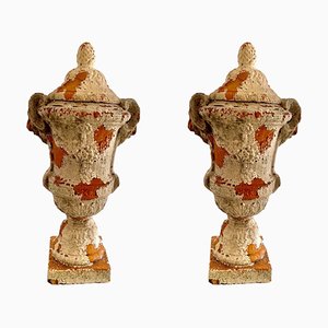Terrakotta Schlossvasen, Spanien, 1880er, 2er Set
