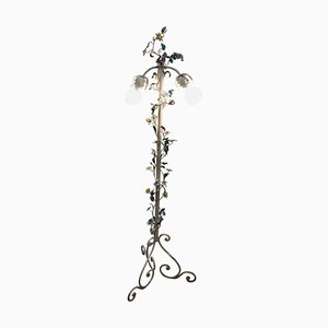 Italienische Stehlampe mit Blumenmuster, Italien, 1950er