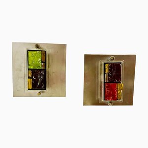 Wall Lights attributed to Longobard for Poliarte, Italy, 1990, Set of 2