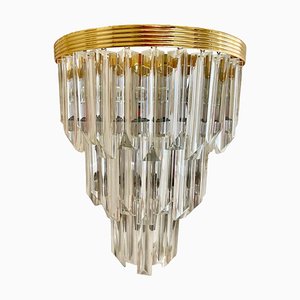 Glass Cristal Wall Lightning with Structure from Venini, Italy, 1980s