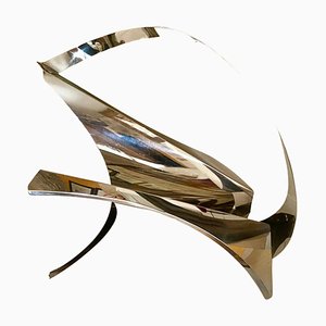 Swan Inox Zeitungspapierhalter, Italien, 1970er